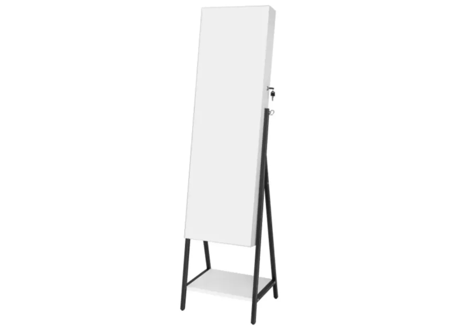 Hivvago Freestanding Jewelry Cabinet with Full-Length Mirror