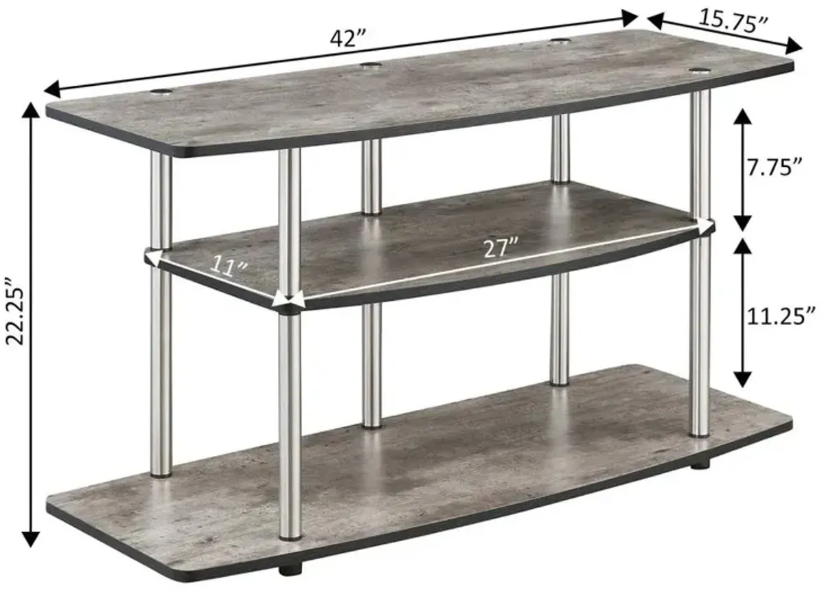 Convience Concept, Inc. No Tools 3 Tier Wide TV Stand for TVs up to 46 Inches