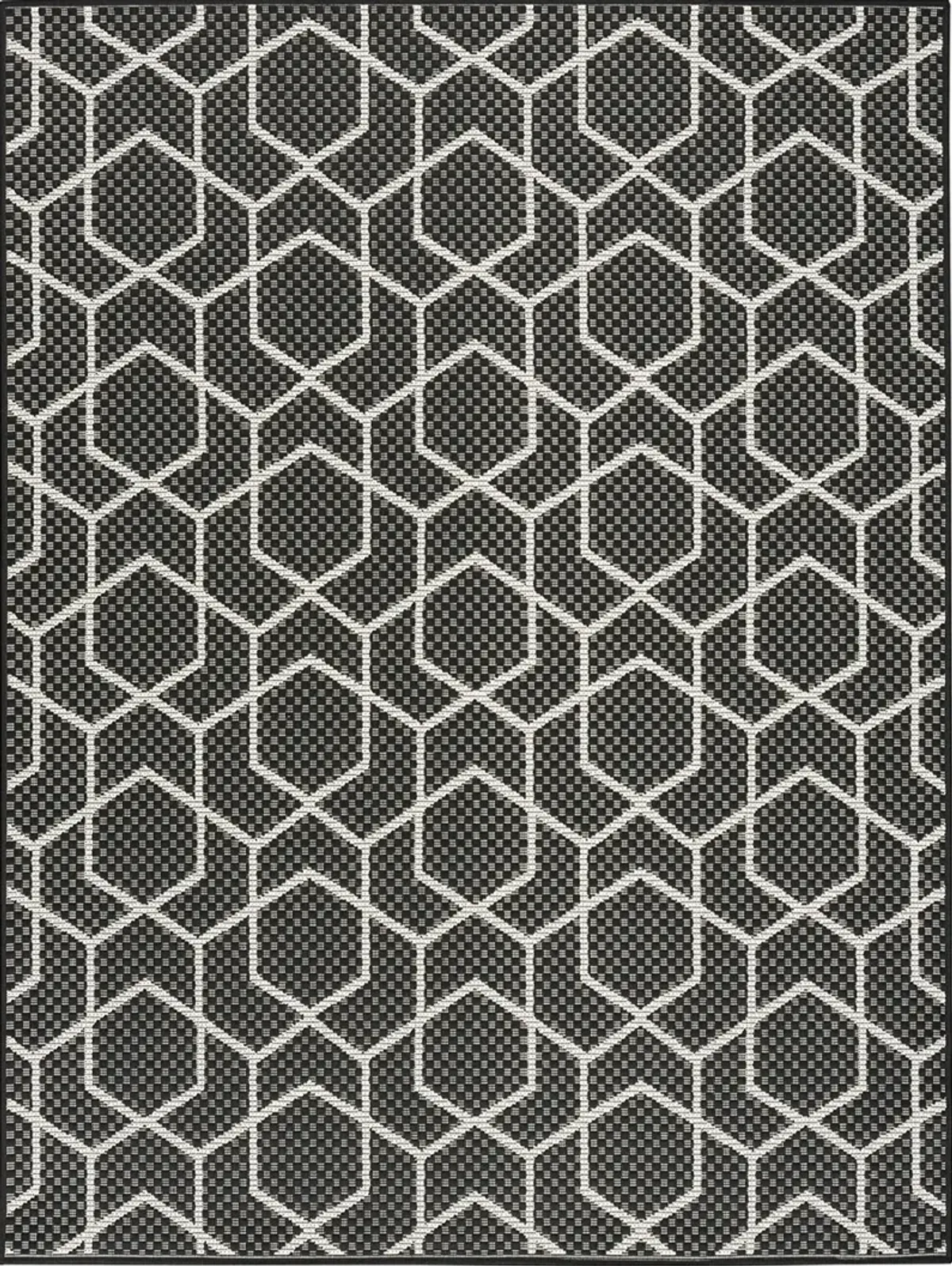 Horizon Indoor/Outdoor HOZ01 Black 5' x 7' Rug