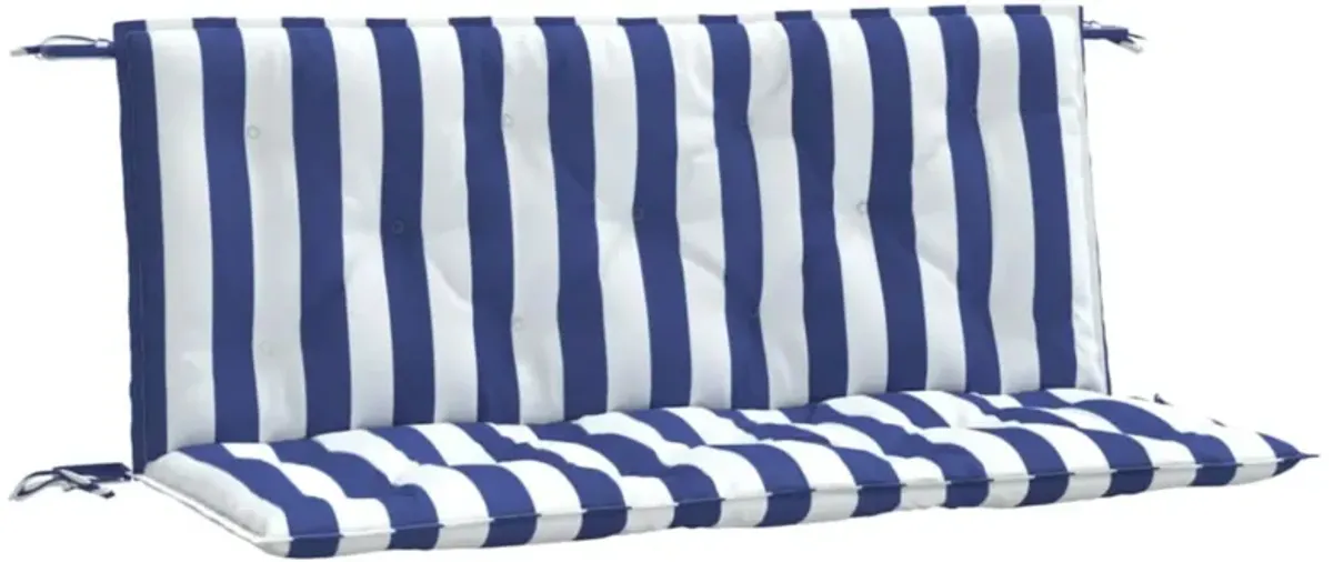 vidaXL Garden Bench Cushions 2pcs Blue&White Stripe 47.2"x19.7"x2.8" Fabric