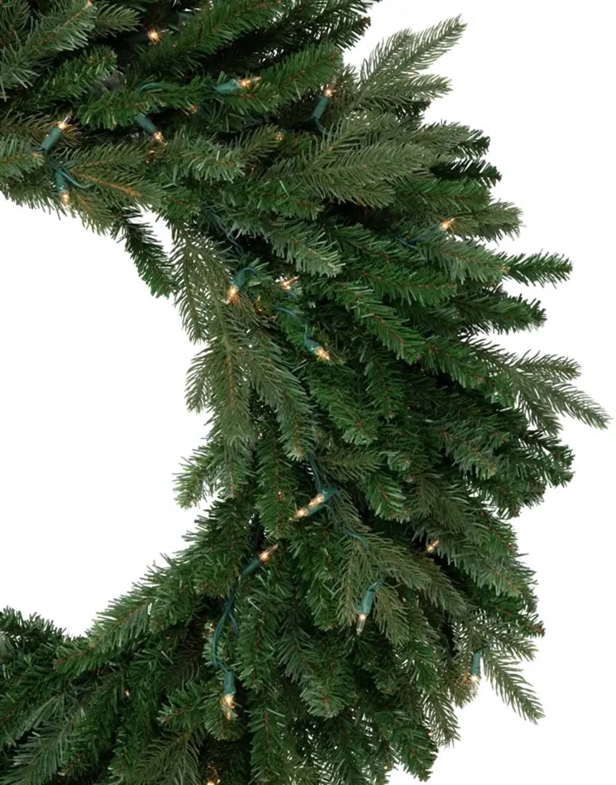 Pre-Lit Grande Spruce Artificial Christmas Wreath  48-Inch  Clear Lights