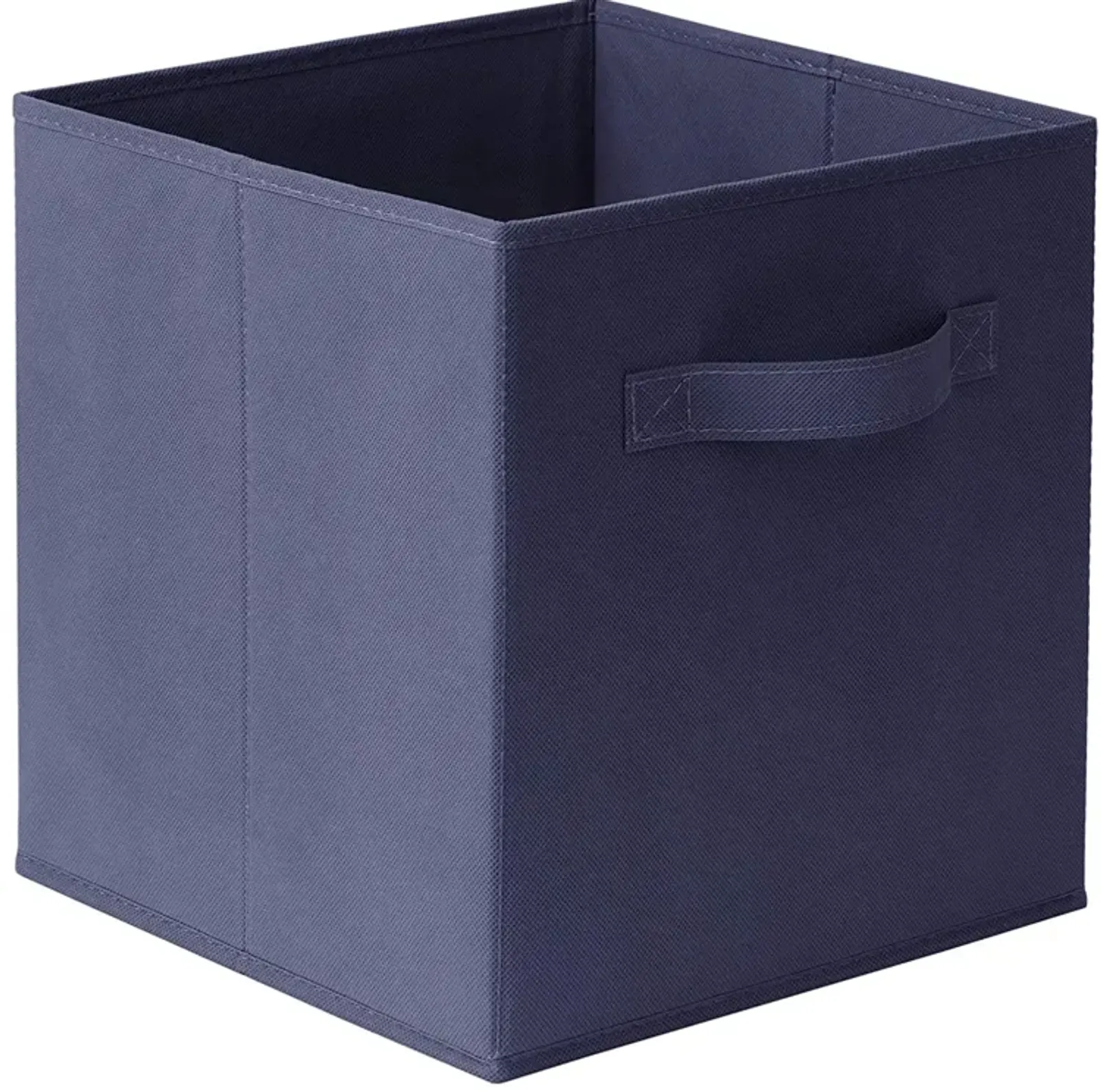 11-Inch Fabric Foldable Storage Cubes Organizer with Handles - Collapsible Bins - Convenient for Organizing Clothes or Kids Toy Cubby (6-Pack) - Navy