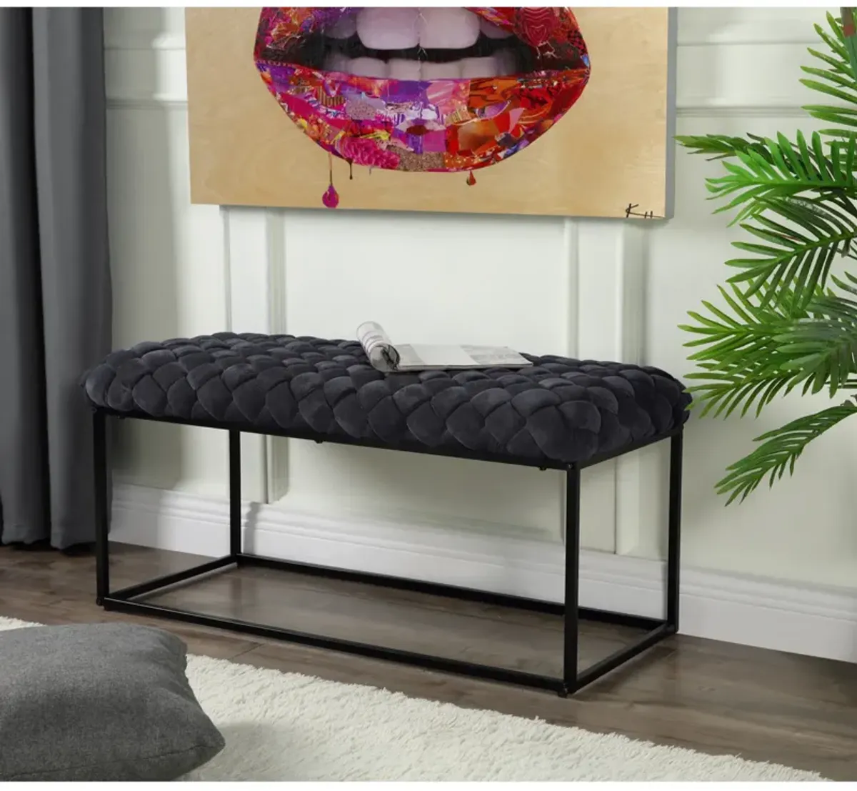 Loft Lyfe Thiago Velvet Bench