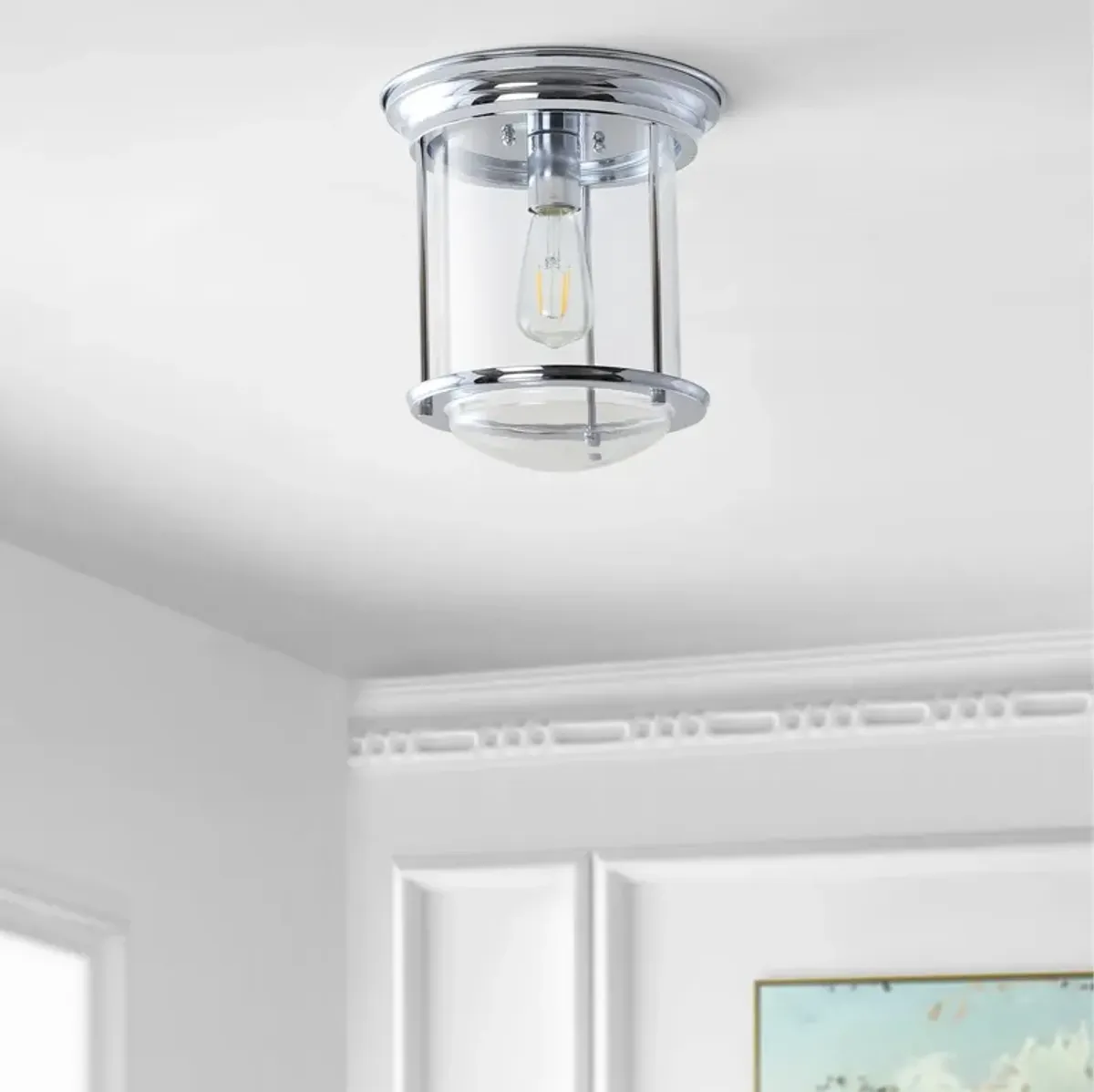 Savannah Metal/Glass LED Flush Mount