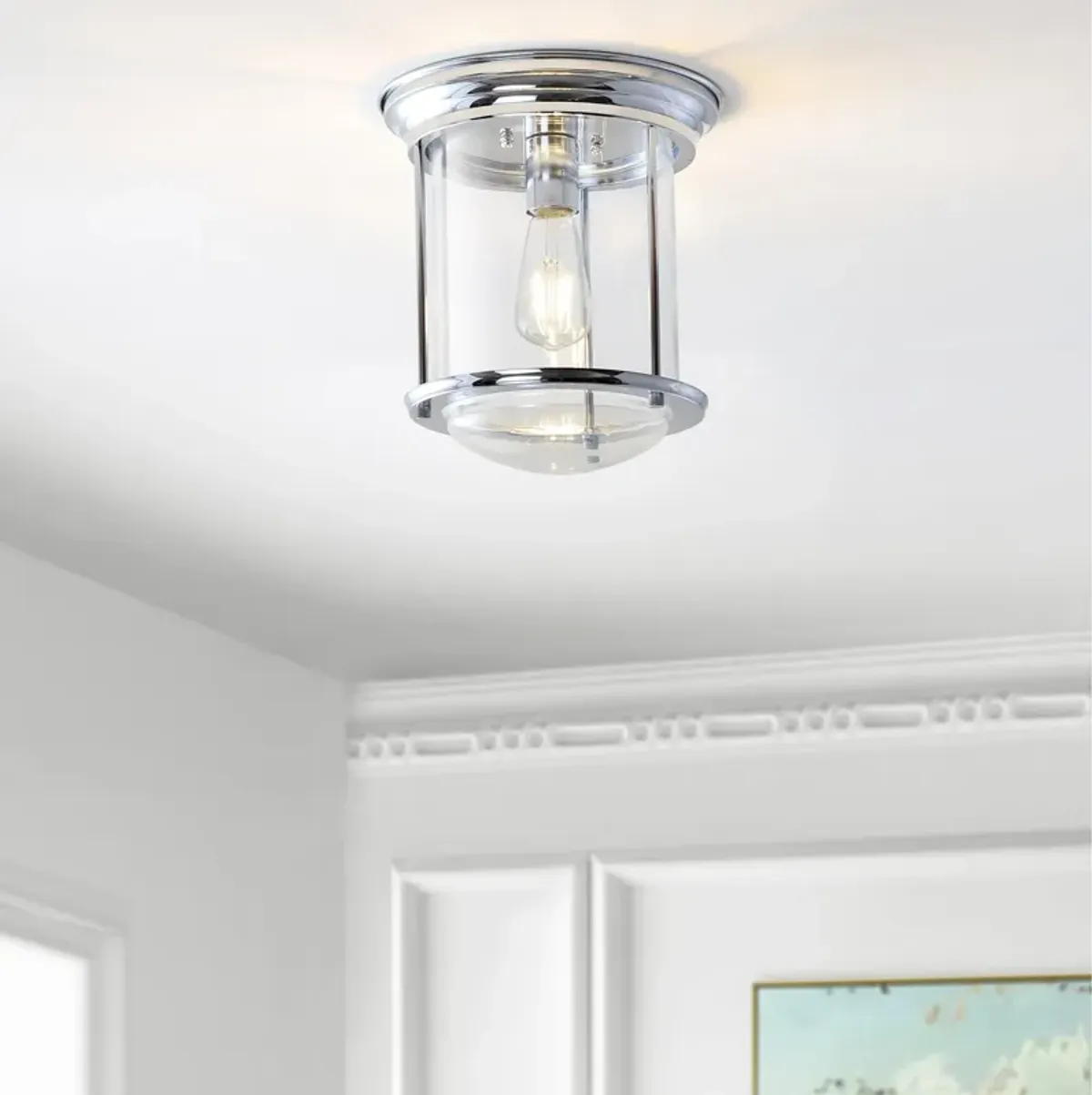 Savannah Metal/Glass LED Flush Mount