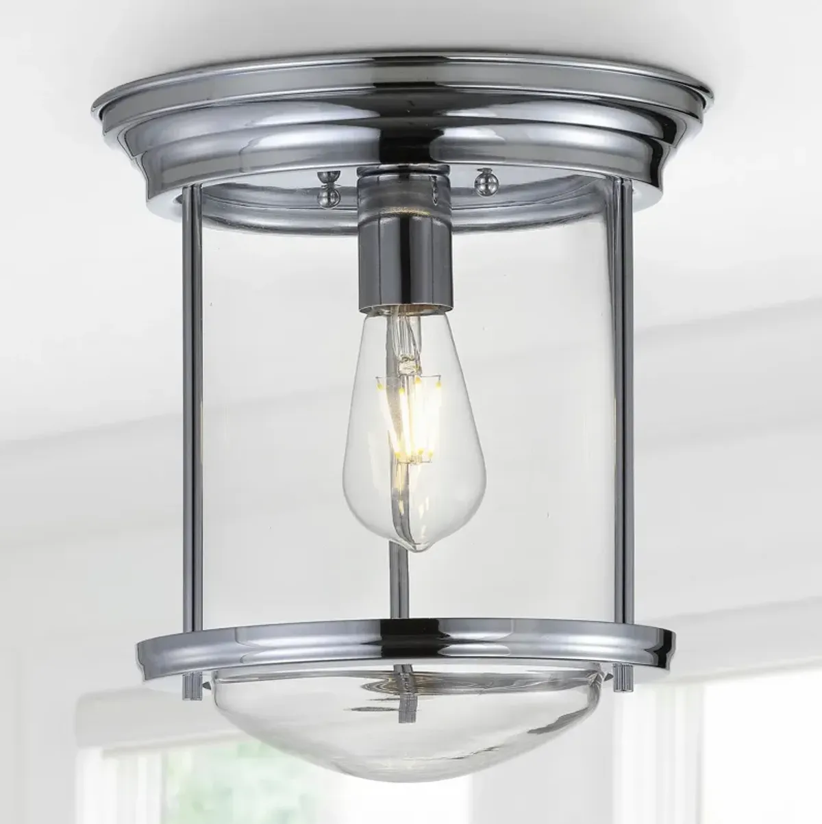 Savannah Metal/Glass LED Flush Mount