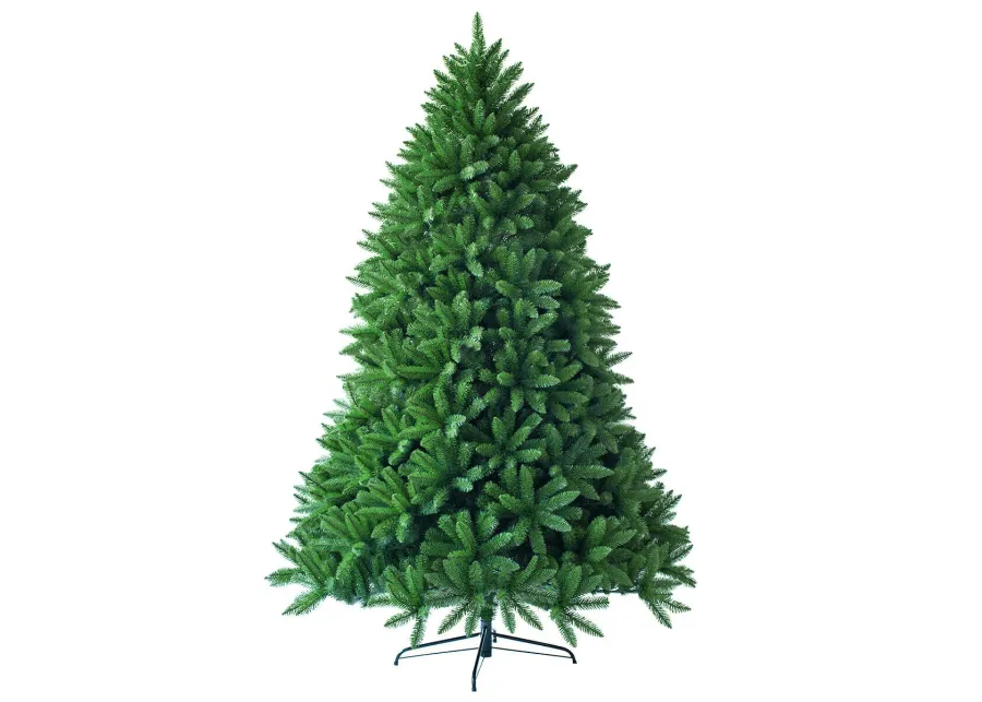 7.5 Feet Unlit Artificial Christmas Tree with 1968 Branch Tips