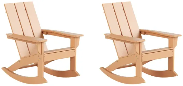 WestinTrends Modern Adirondack Outdoor Rocking Chair (Set of 2)
