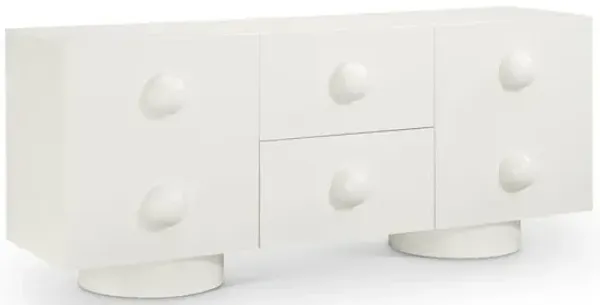 Meridian Furniture Bubble Cream Rubberwood with Oak Veneer Sideboard/Buffet