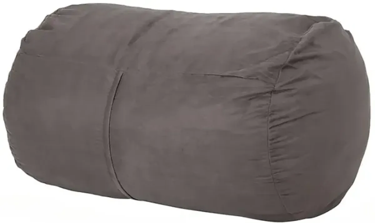 Charcoal Gray Bean Bag Chair for Modern, Comfortable Lounge Seating