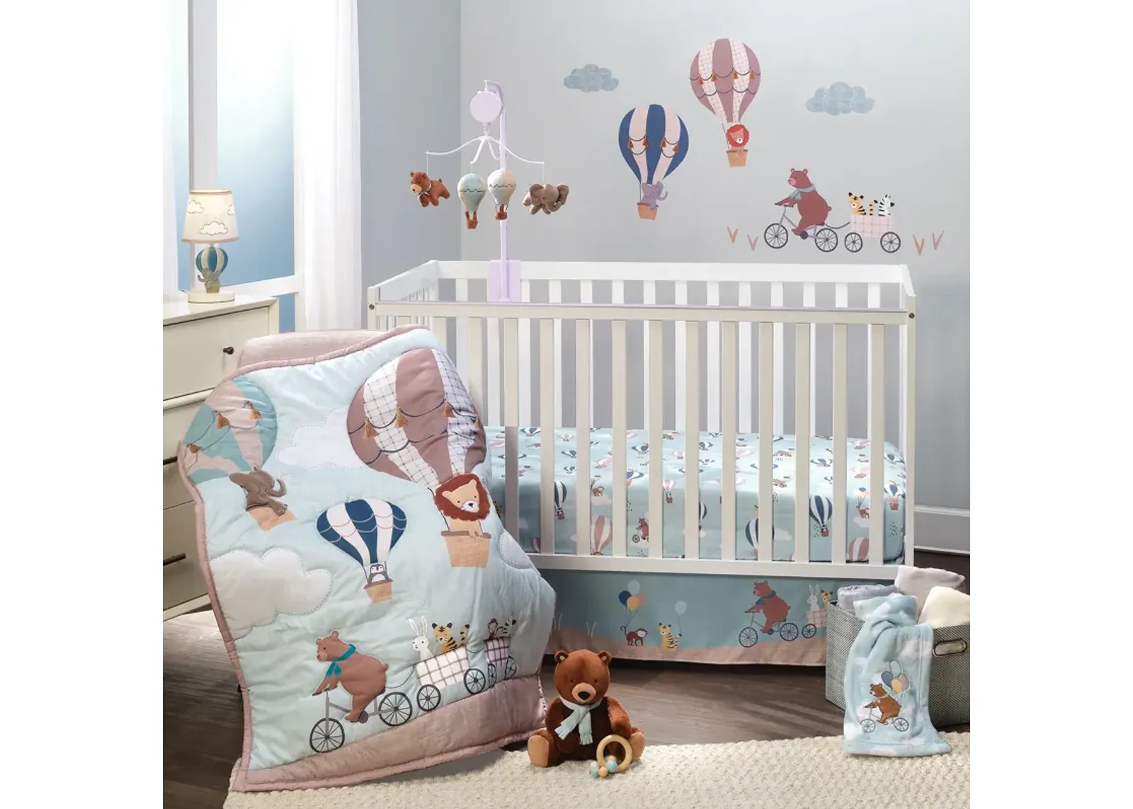 Bedtime Originals Up Up & Away 5-Piece Baby Nursery Crib Bedding Set