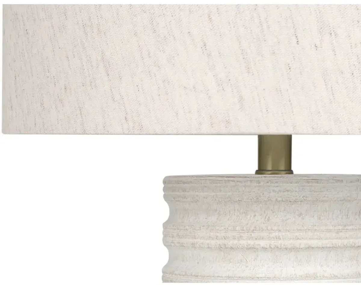 Monarch Specialties I 9706 - Lighting, 28"H, Table Lamp, Cream Resin, Ivory / Cream Shade, Transitional