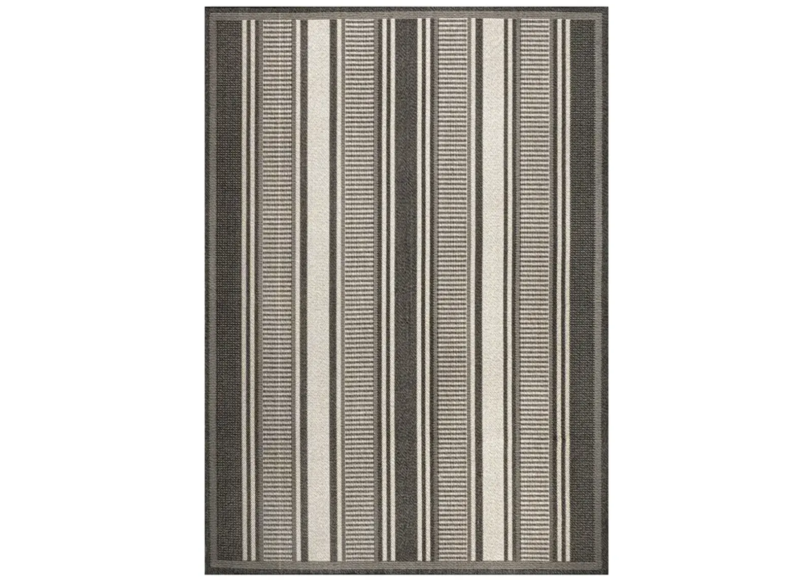 Haynes Modern Double Stripe Indoor/Outdoor Area Rug