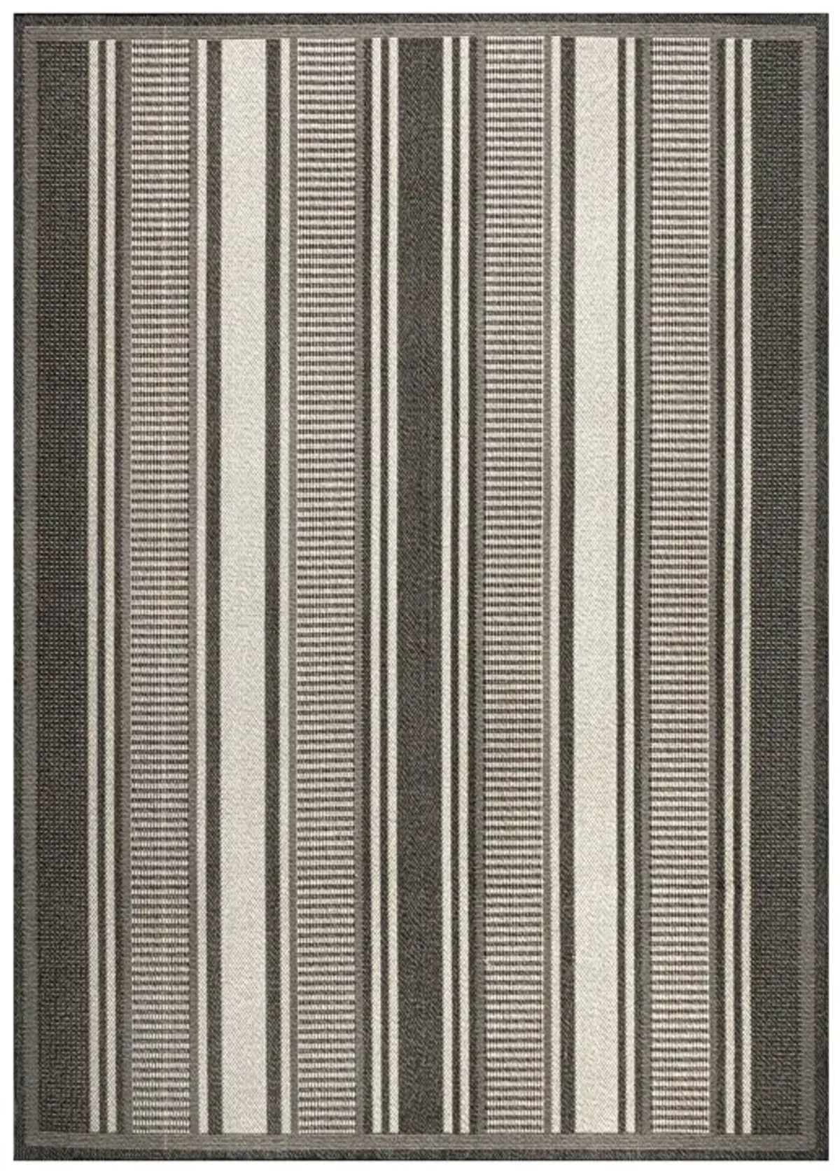 Haynes Modern Double Stripe Indoor/Outdoor Area Rug