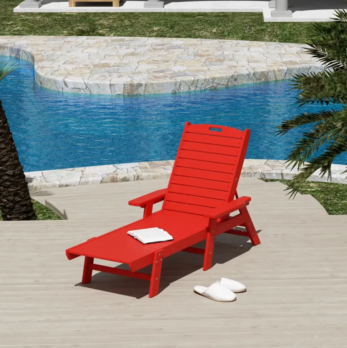 WestinTrends Adirondack Outdoor Chaise Lounge