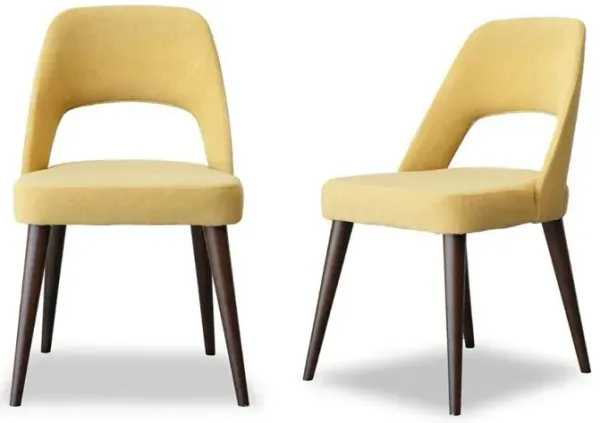 Ashcroft Furniture Co Juliana Mid Century Modern Upholstered Dining Chair (Set of 2)