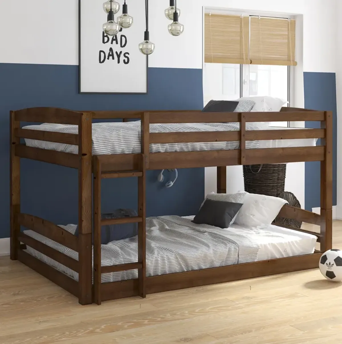 Atwater Living Aaida Full-Over-Full Convertible Bunk Bed with Safety Railings