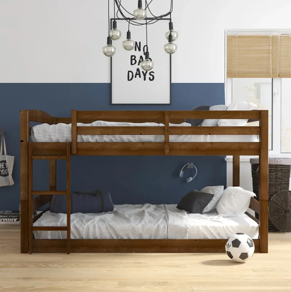 Atwater Living Aaida Full-Over-Full Convertible Bunk Bed with Safety Railings