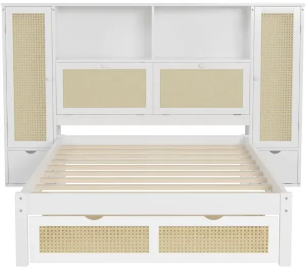 Merax Wooden Platform Bed with Storage Headboard