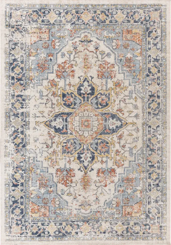 Huntington Beach HTB-2300 6'7' Round Blue Rug