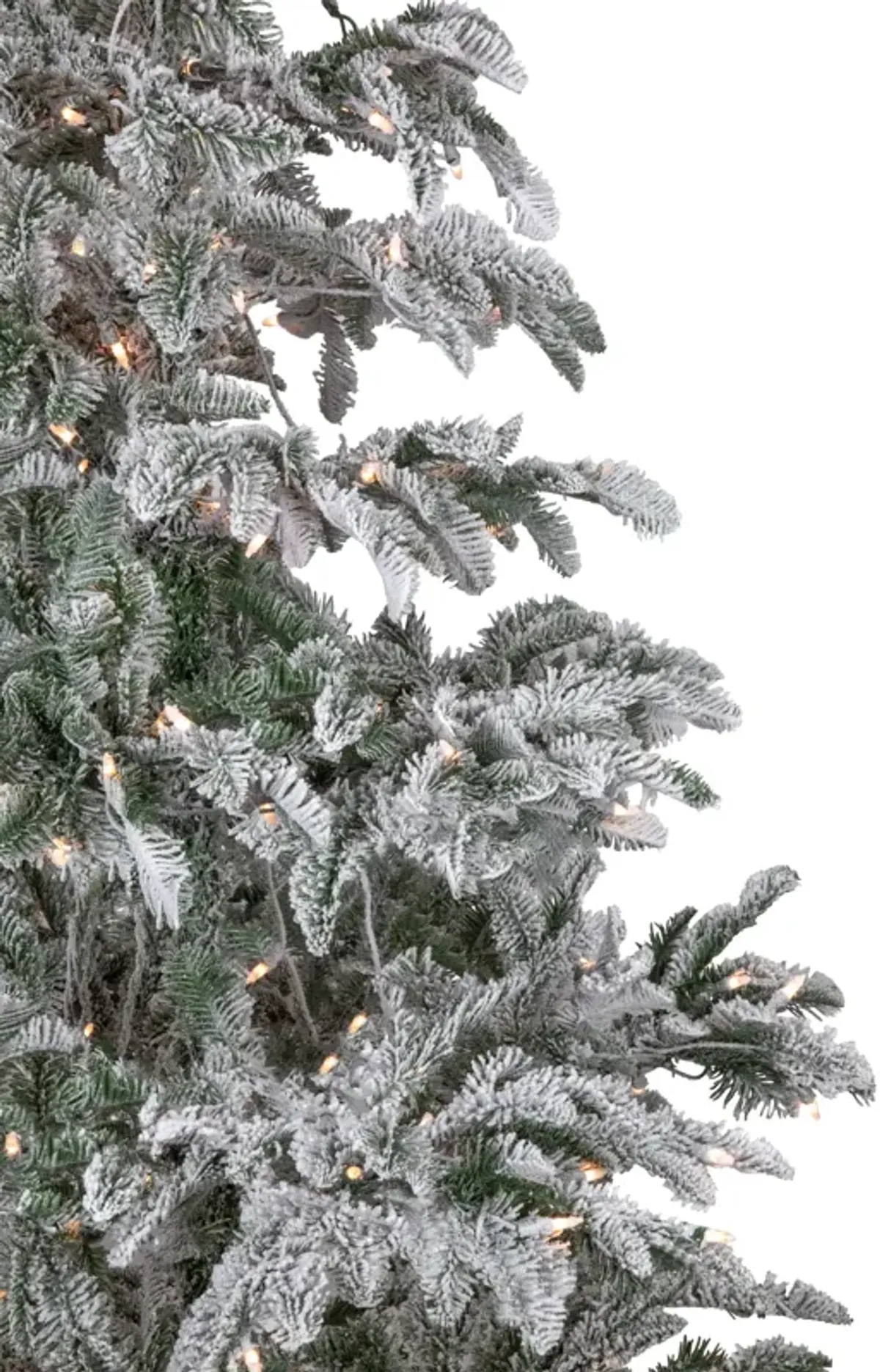 6.5' Pre-Lit Full Flocked Whistler Noble Fir Artificial Christmas Tree - Clear Lights