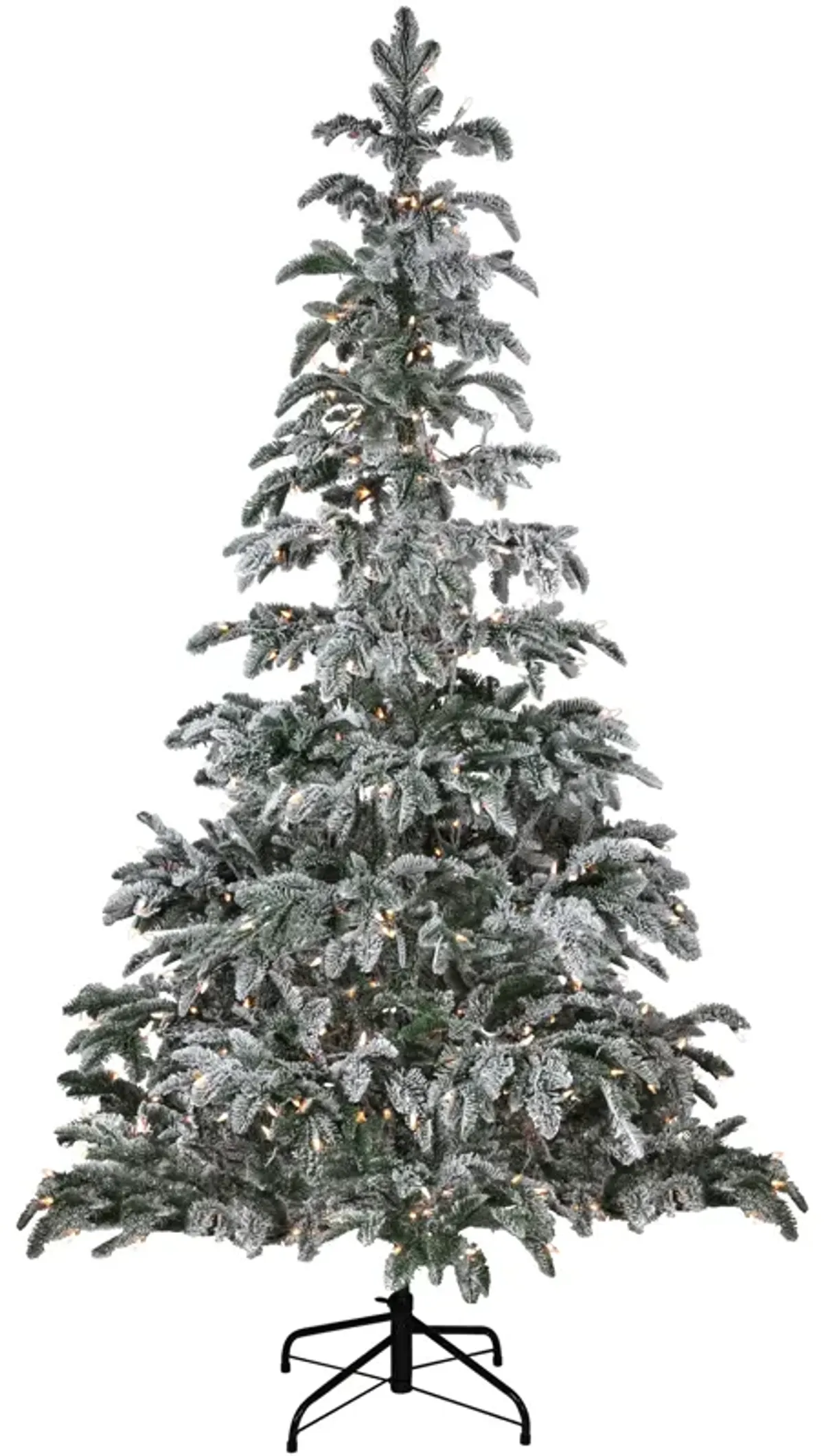 6.5' Pre-Lit Full Flocked Whistler Noble Fir Artificial Christmas Tree - Clear Lights