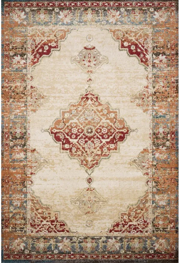 Isadora Ivory/ Sunset 2'7" x 8'' Runner Rug