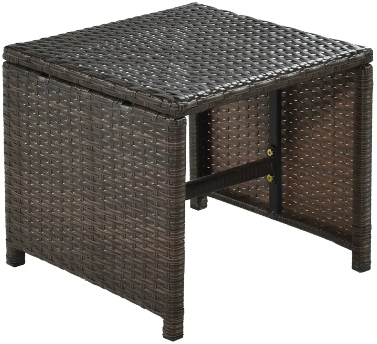 Merax Patio All-Weather PE Wicker Dining Table Set