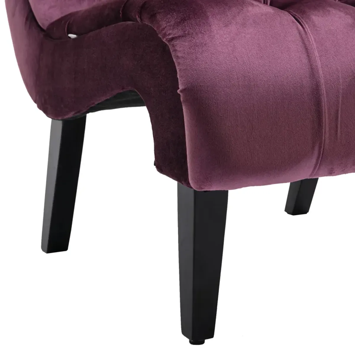 Merax Modern Velvet Armless Accent Chair