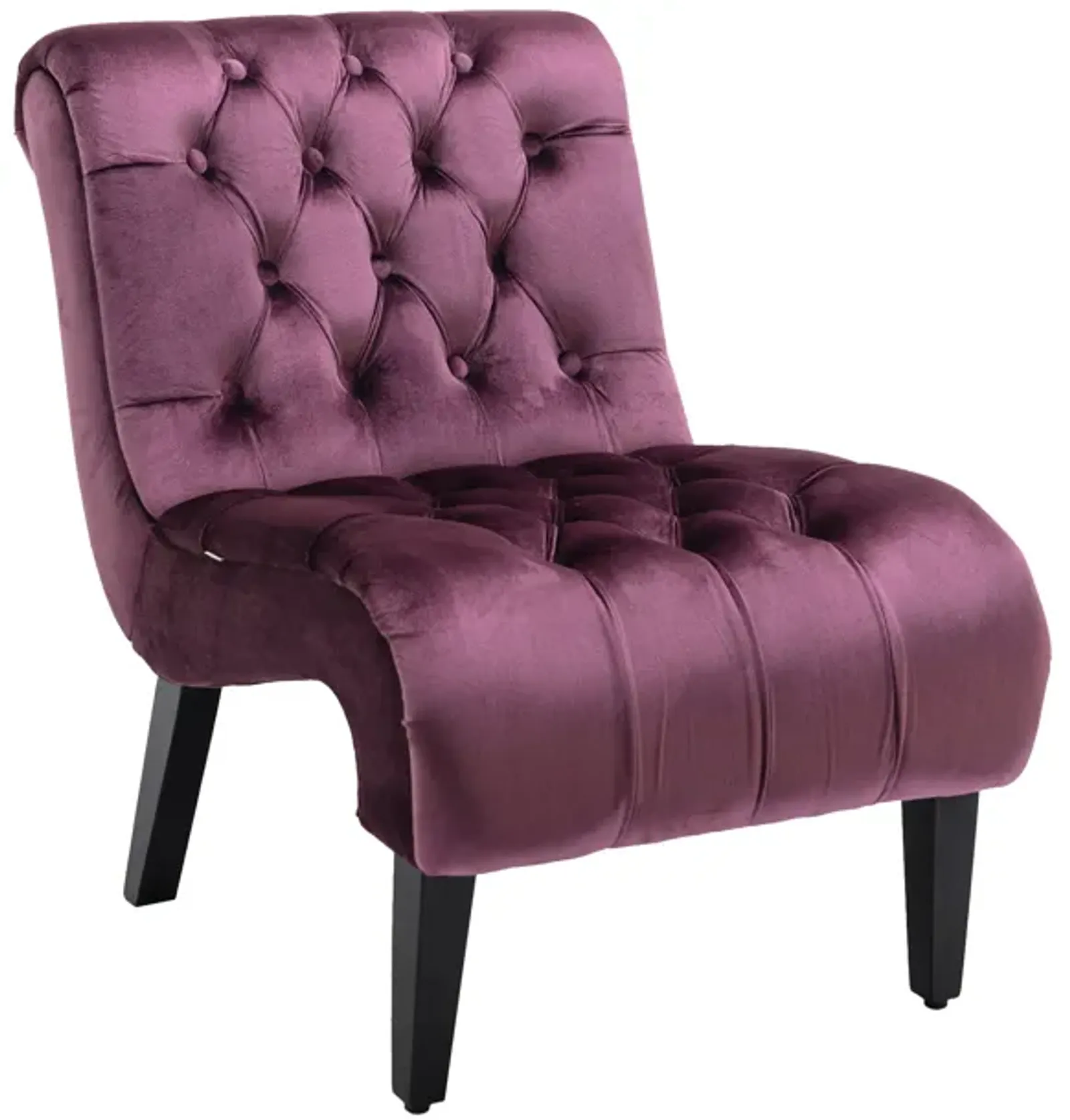 Merax Modern Velvet Armless Accent Chair