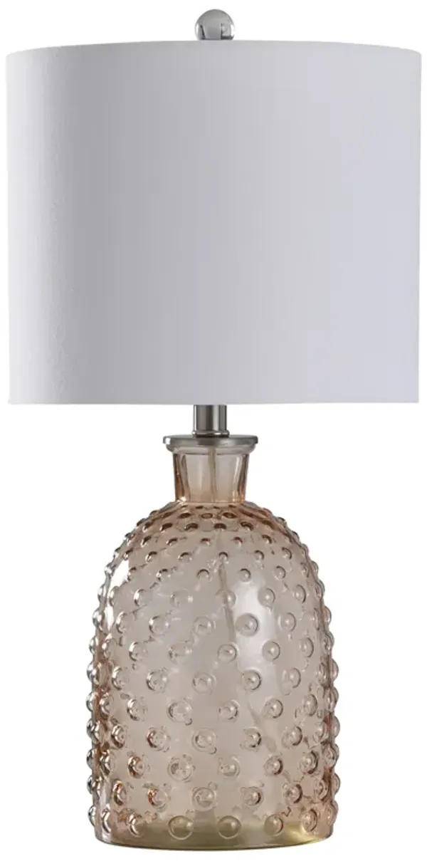 Amber Glass Table Lamp