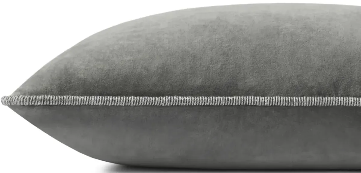 Liza PCJ0020 Grey 12''x27'' Down Pillow by Chris Loves Julia x Loloi