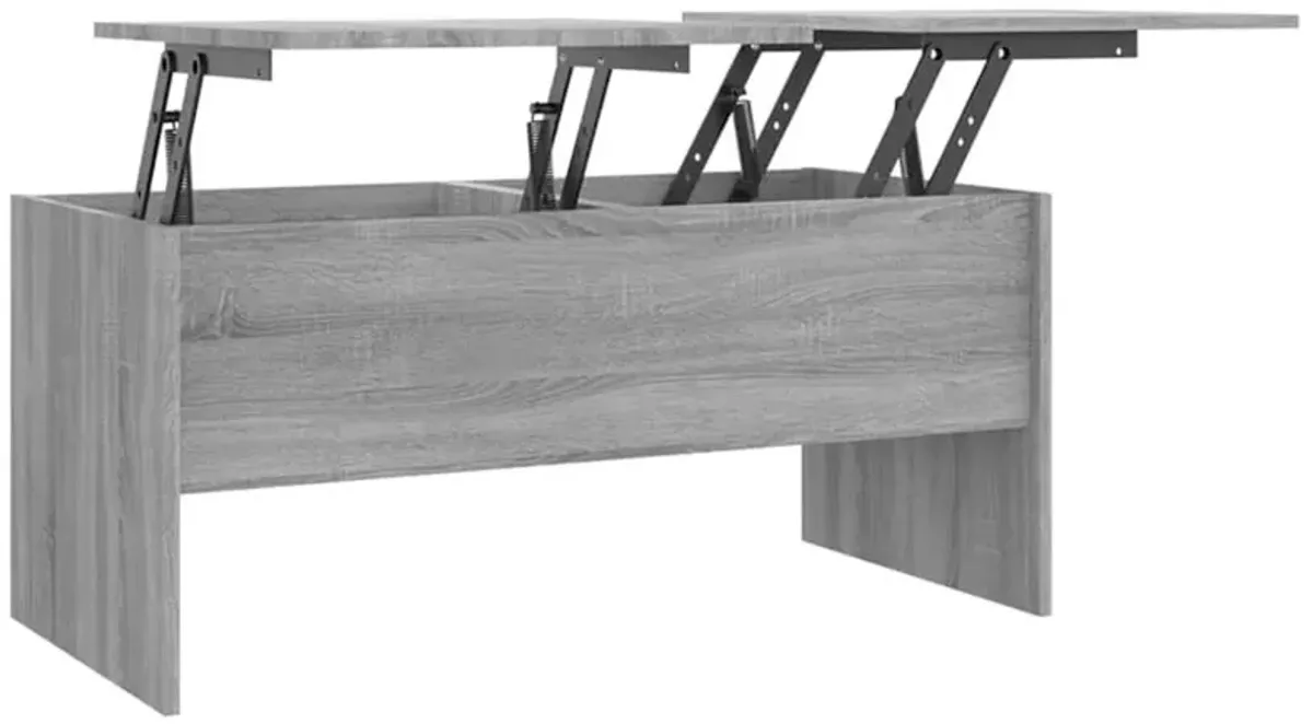 Coffee Table Gray Sonoma 40.2"x19.9"x18.3" Engineered Wood