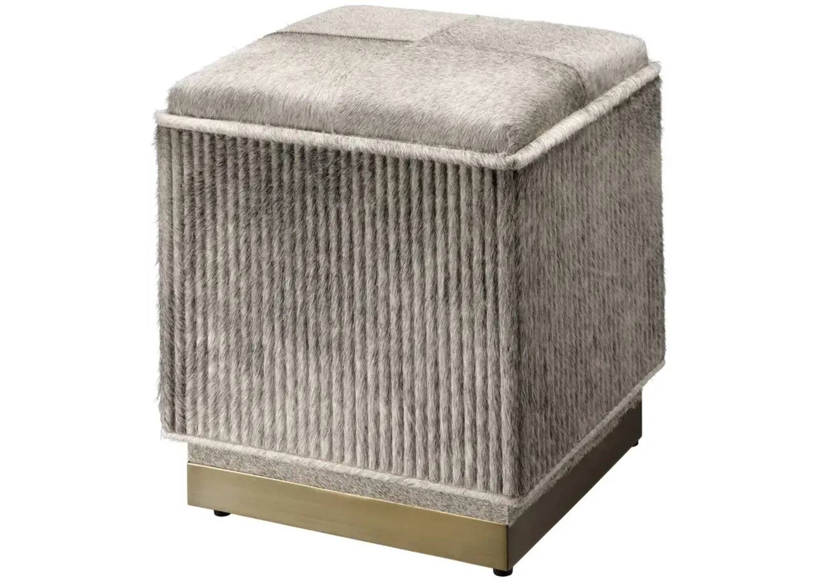 Easton Ottoman, Grey Hide