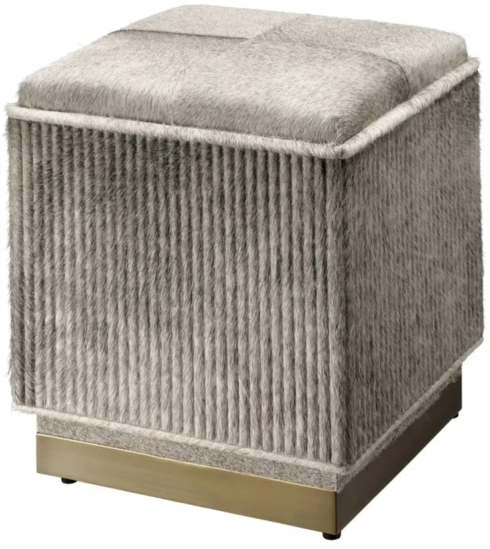 Easton Ottoman, Grey Hide