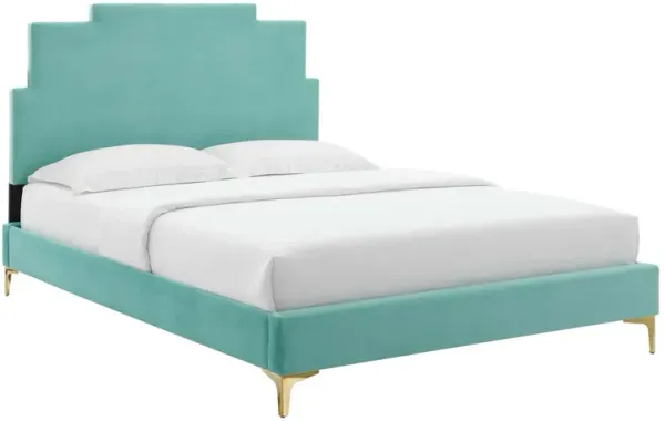 Modway - Lindsey Performance Velvet Queen Platform Bed