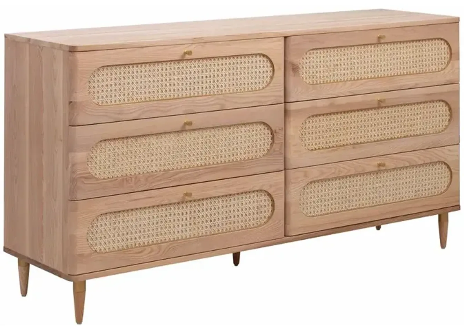 Belen Kox Cane Textured 6 Drawer Dresser, Belen Kox