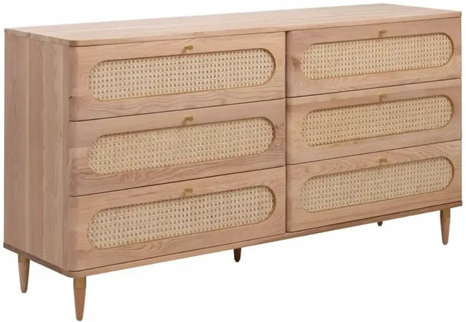 Belen Kox Cane Textured 6 Drawer Dresser, Belen Kox