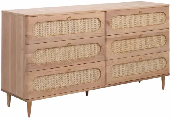 Belen Kox Cane Textured 6 Drawer Dresser, Belen Kox