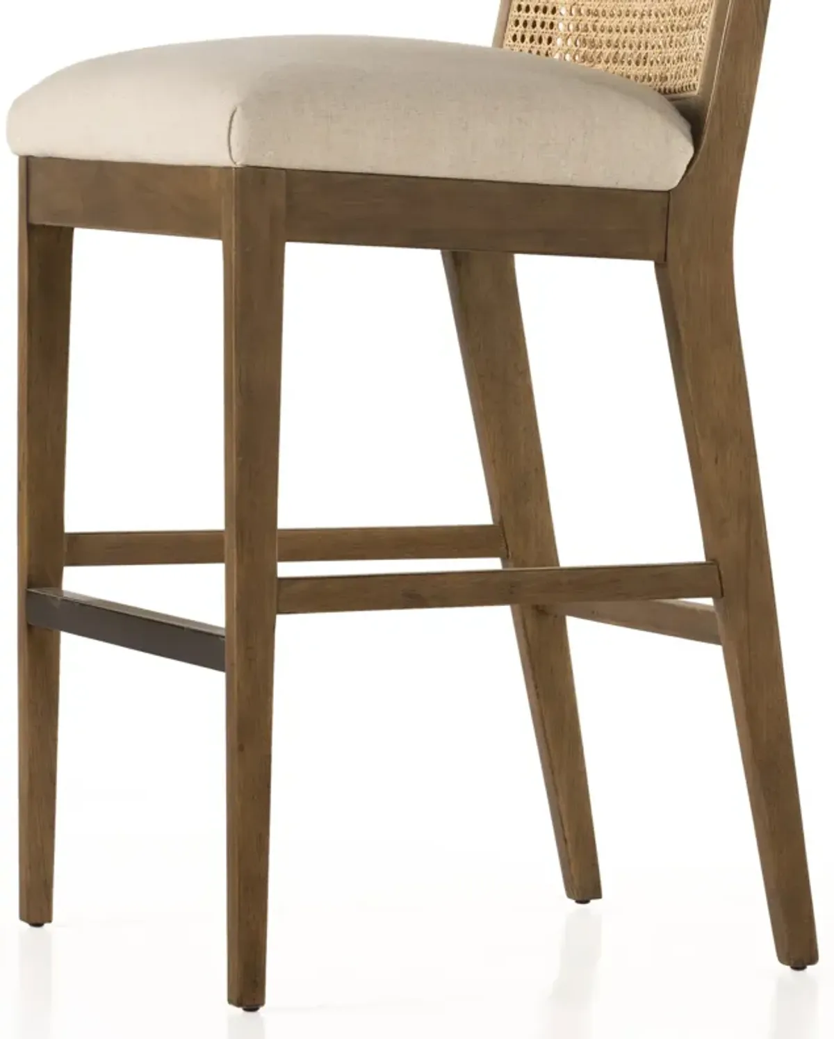 Antonia Cane Armless Bar Stool in Brown