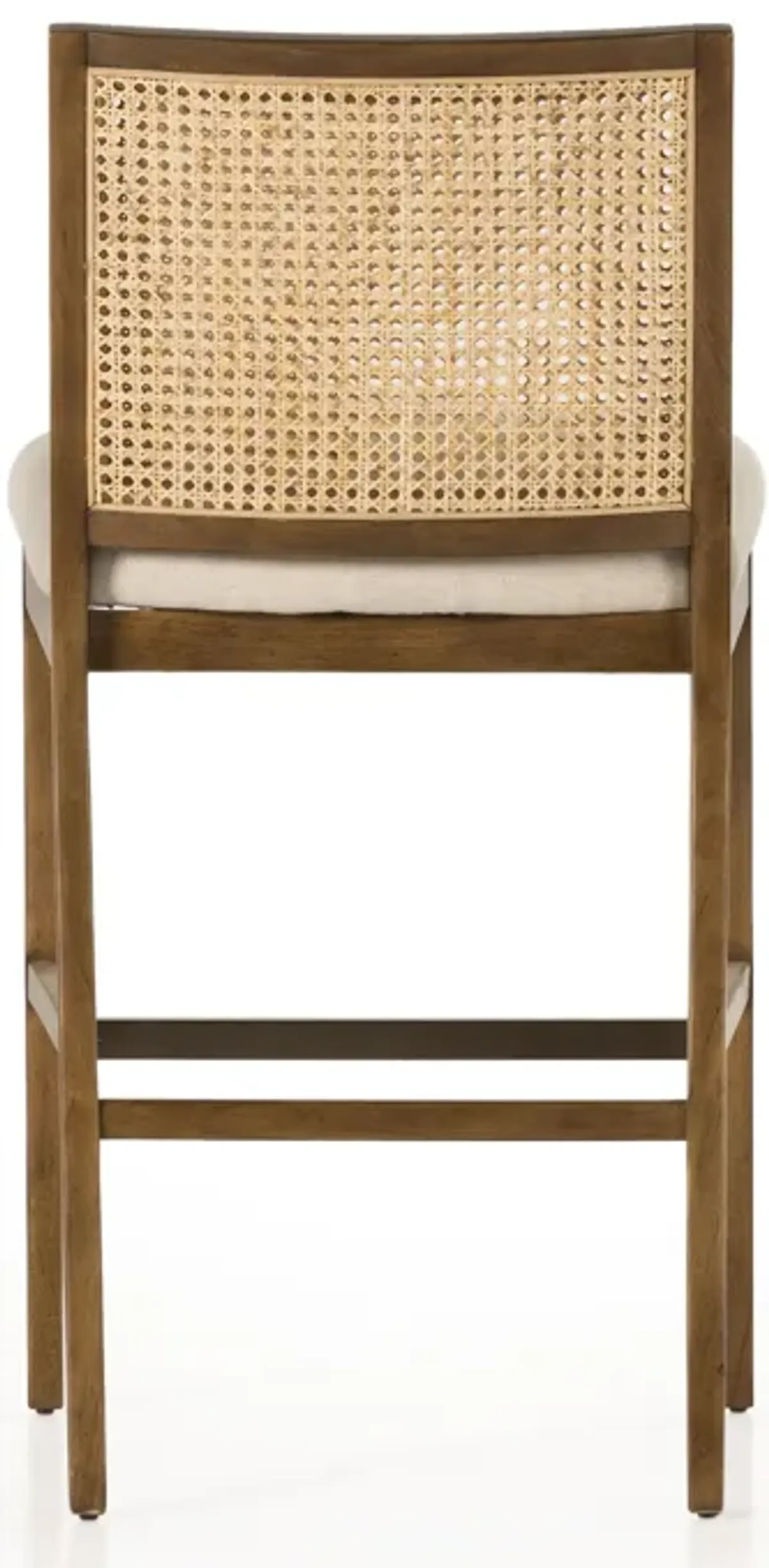 Antonia Cane Armless Bar Stool in Brown