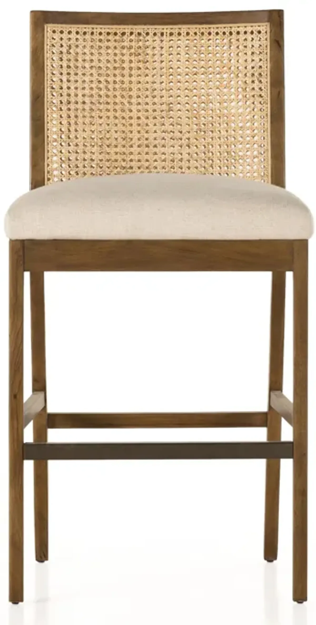 Antonia Cane Armless Bar Stool in Brown