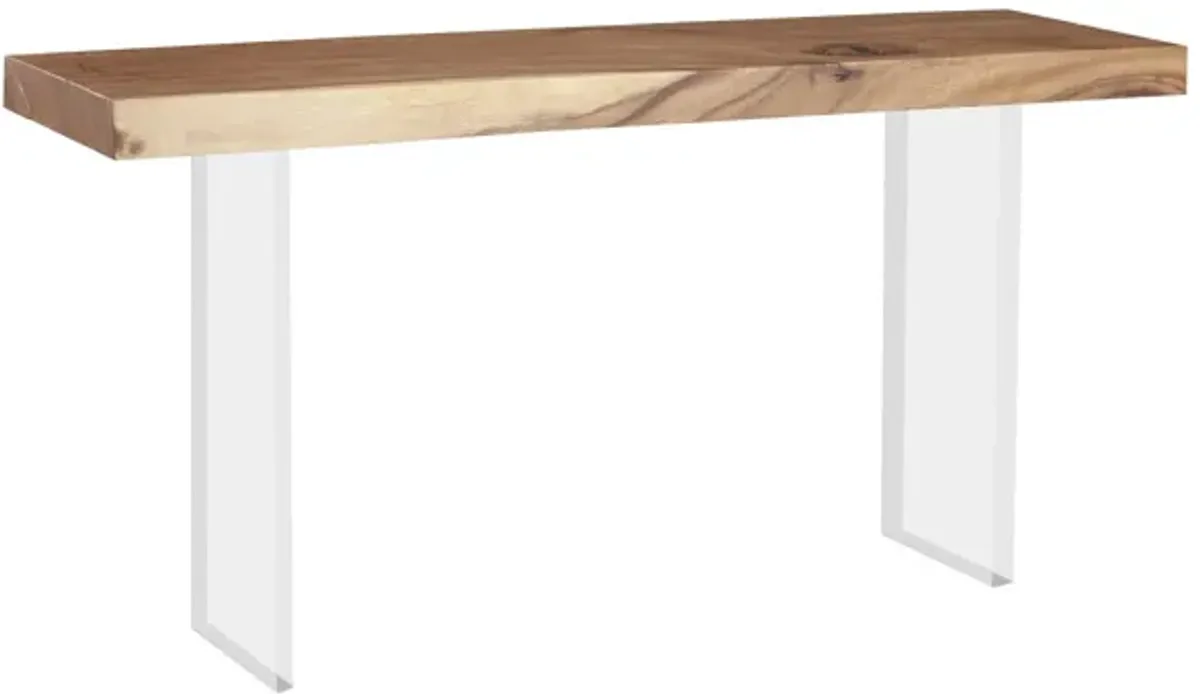Floating Console Table with Acrylic Legs