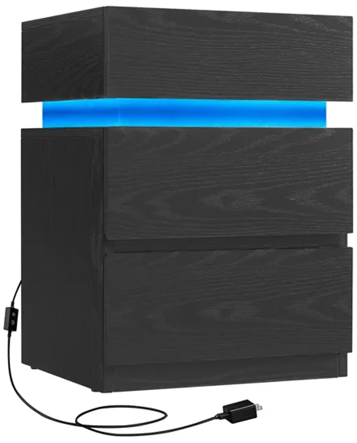 Bedside Table with LED Lights for Modern Style and Ambient Lighting