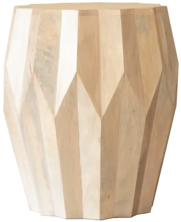 Hivvago 23 Inch White Solid Wood Round End Table