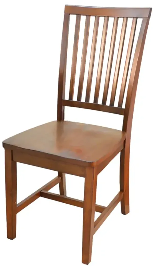 Solid Wood Slat Back Dining Side Chair for Kitchen or Dining Room