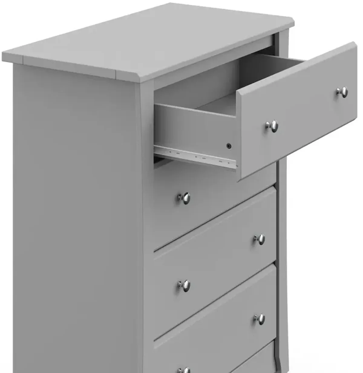 Storkcraft Crescent 4 Drawer Chest (Pebble Gray) – GREENGUARD Gold Certified