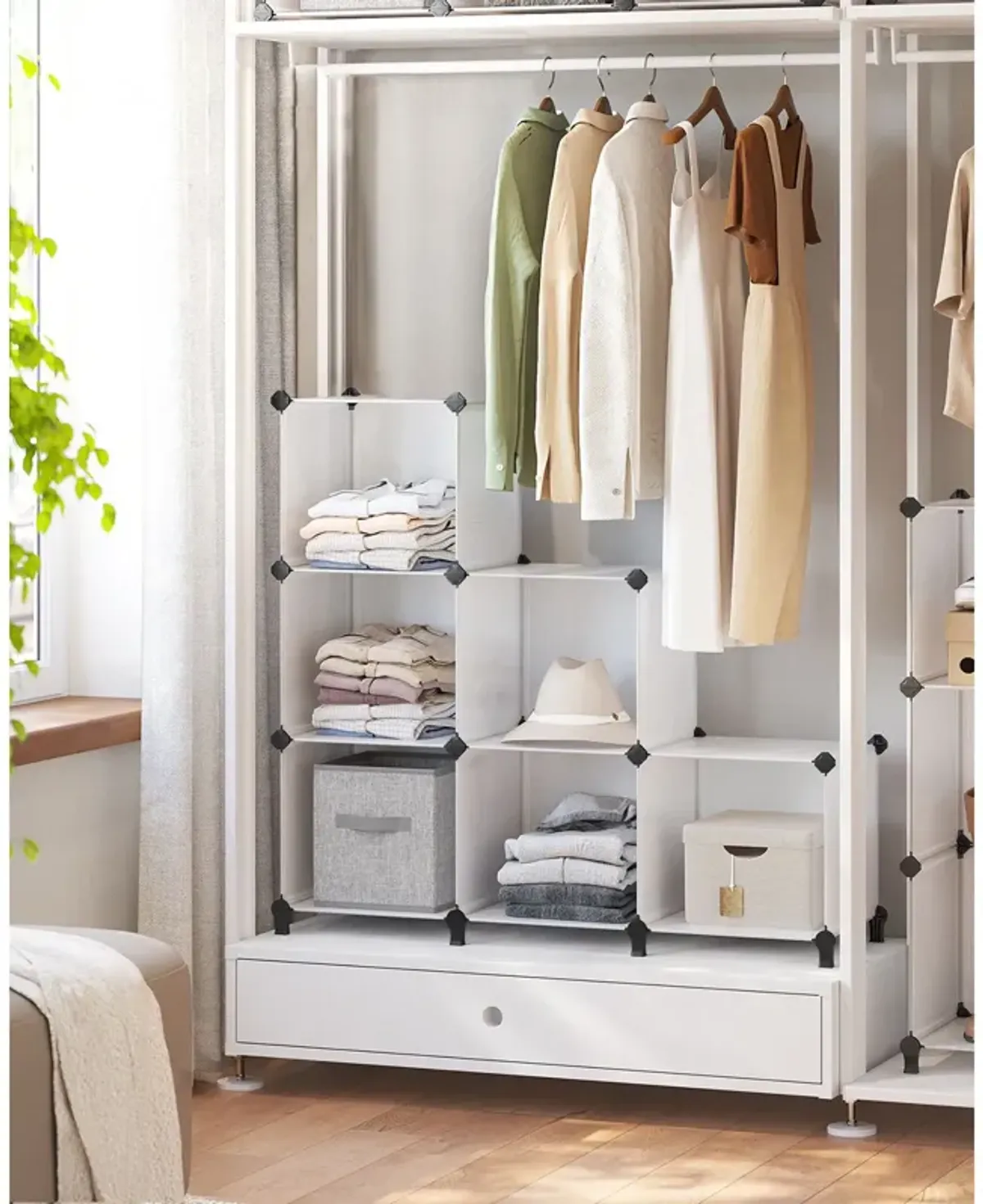 Storage Cube Organizer, DIY Closet Cabinet Chests Space-Saving