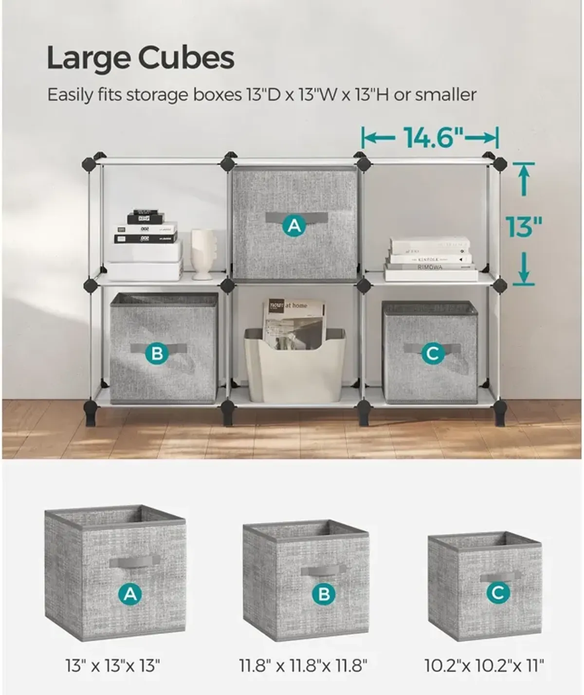 Storage Cube Organizer, DIY Closet Cabinet Chests Space-Saving