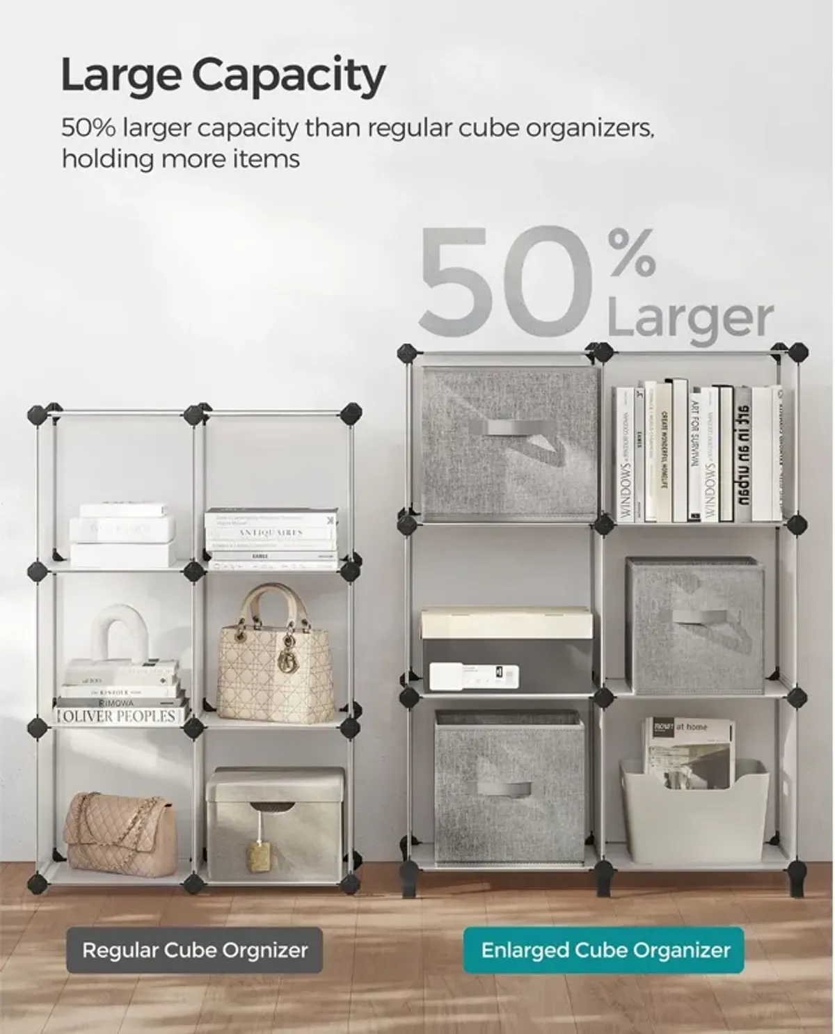 Storage Cube Organizer, DIY Closet Cabinet Chests Space-Saving